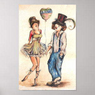 Poster Bailarina e o palhaço