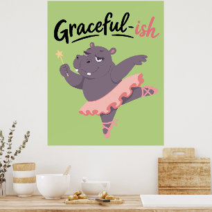 Poster Bailarina Hipopótamo Graciosa-ish