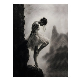 Pôster Bailarina na Borda do Penhasco Arte Dramática Mono