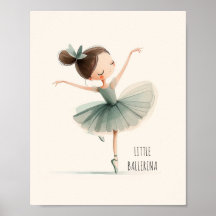 Bailarina Pequenina Dança de Ballet Aquarela Fofa