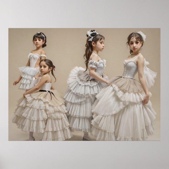 Poster  Bailarinas con trajes románticos  (Frente)