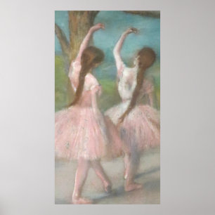 Poster Bailarinas em Rosa Edgar Degas