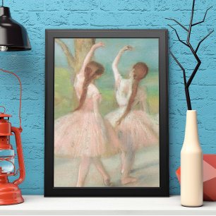 Poster Bailarinas em Rosa por Edgar Degas, Arte de Balé V