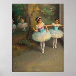 Poster Bailarinas en el estilo romántico Postal