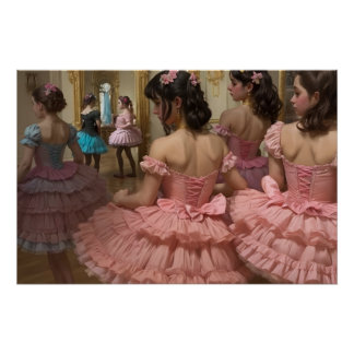 Pôster Bailarinas en una gran sala de estilo rocóco