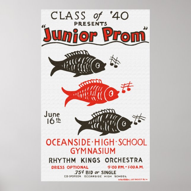 Poster Baile de formatura Oceanside High Junior (Frente)
