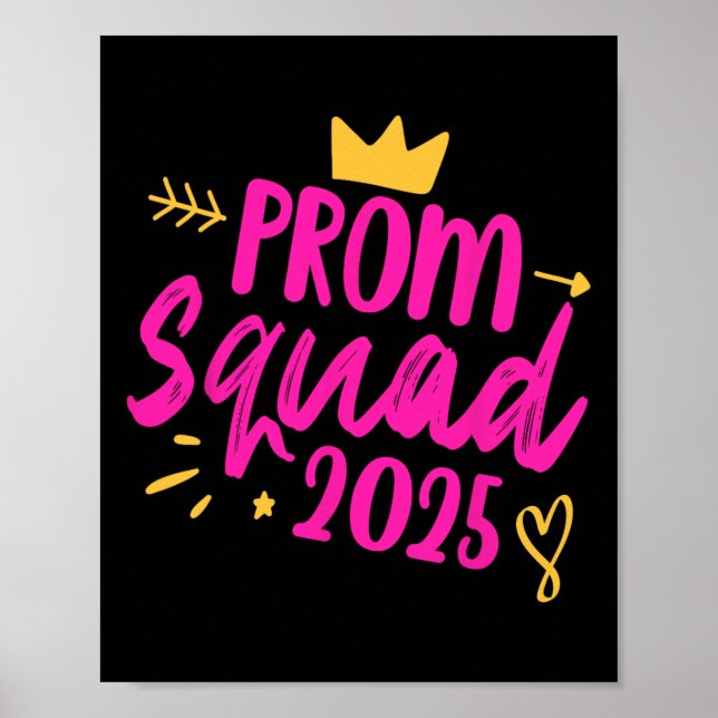 Poster Baile de formatura Squad 2025 Queen School Graduat (Frente)
