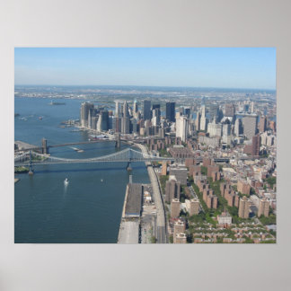 Pôster Baixa Manhattan a partir do Rio East