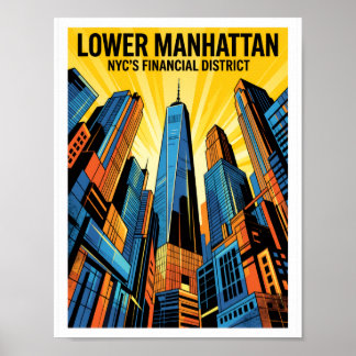 Poster Baixo Manhattan NYC