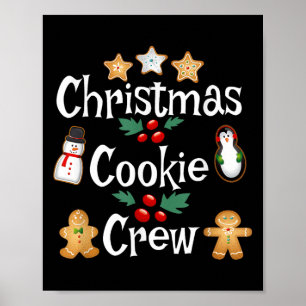 Poster Bakers Christmas Cookie Crew Family Baking Team Ho