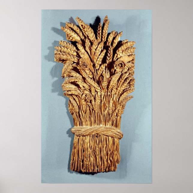 Poster Baker's sign with ears of wheat and flowers (Frente)