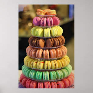 Poster Bakery High-End Mercadorias Francês Macarons Torr