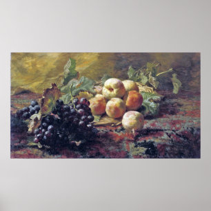 Poster Bakhuyzen - Uvas Azuis E Pêssegos