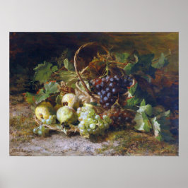 Poster Bakhuyzen - Vida Estática De Fruta Com Uvas E Pera