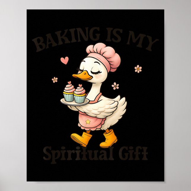 Poster Baking Is My Sritual Gift Baking Humor Kitchen Pas (Frente)