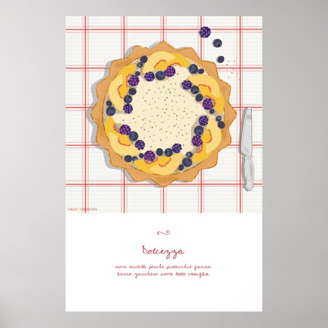 Poster Baking passion com crostata, a tarte italiana (Frente)