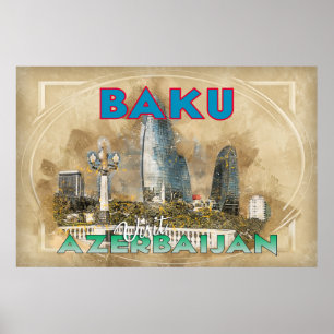 Poster Baku, Visite o Azerbaijão
