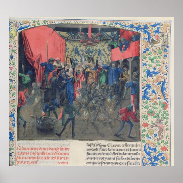 Poster Bal des Ardents', Charles sendo salvo (Frente)