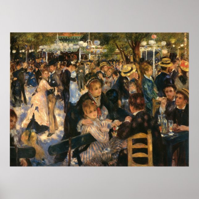 Poster Bal du de la Galette, de Renoir (1876) (Frente)