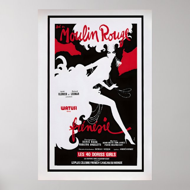 Poster Bal du Moulin Rouge Frénésie by Rene Gruau (Frente)
