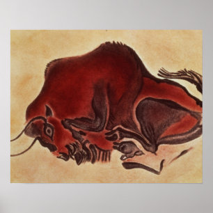 Pôster Balance a pintura de um bisonte, Magdalenian