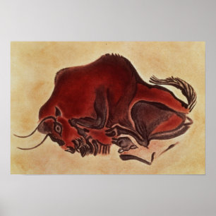 Pôster Balance a pintura de um bisonte, Magdalenian
