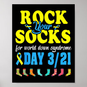 Poster Balance Socks Para o Dia Mundial da Síndrome de Do