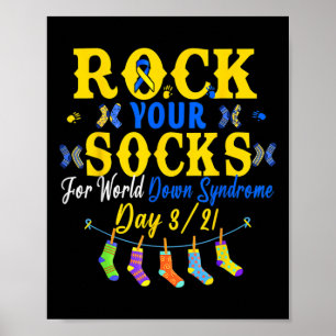 Poster Balance Socks Para o Dia Mundial da Síndrome de Do