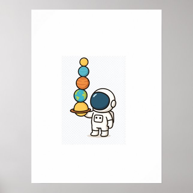 Poster Balanceamento do Universo - Muro do Astronauta Kaw (Frente)