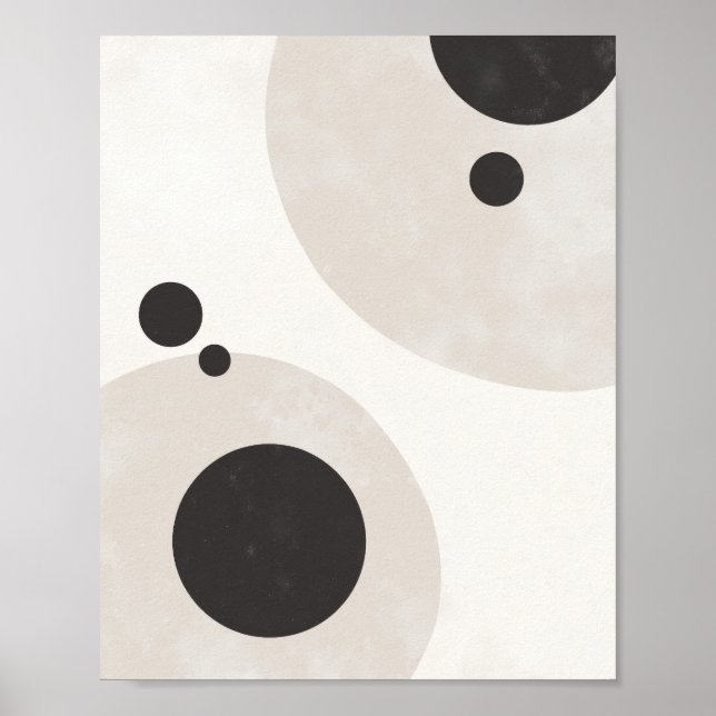 Poster Balanced Circles – Neutral Abstract Wall Art (Frente)