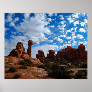 Poster Balanced Rock, Arches National Park, Utah