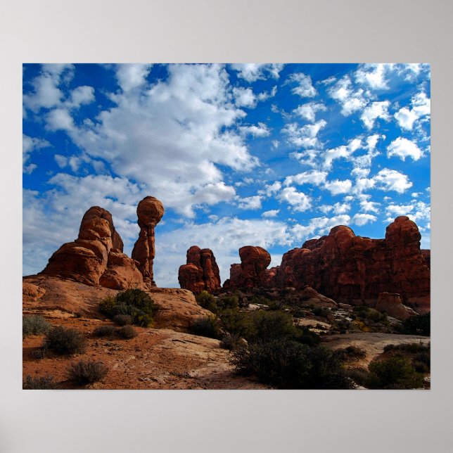 Poster Balanced Rock, Arches National Park, Utah (Frente)