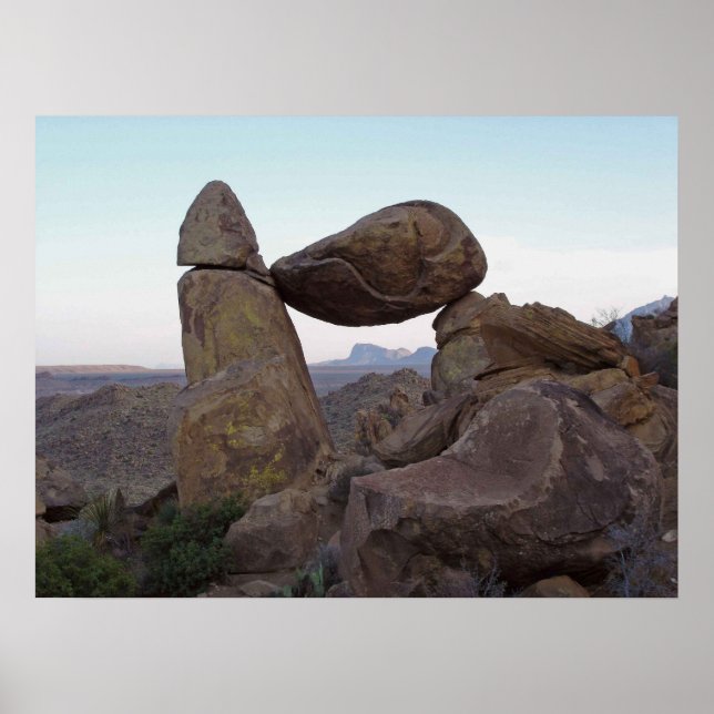 Poster Balanced Rock - Big Bend, Texas (Frente)