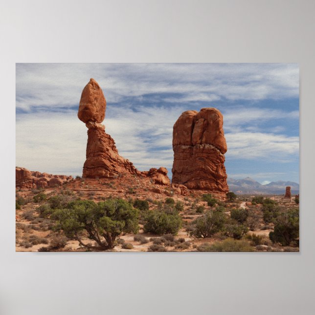 Poster Balanced Rock in Arches National Park, Moab, Utah (Frente)