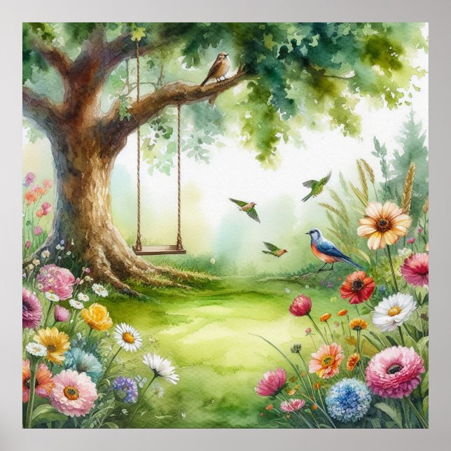 Poster Balanço de Jardim Paisagem 8 (Frente)