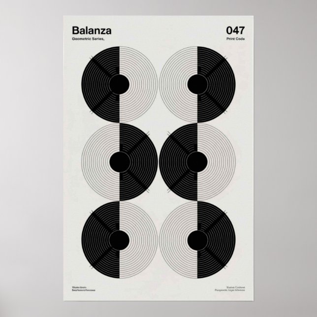 Poster Balanza: Série Geométrica (Frente)