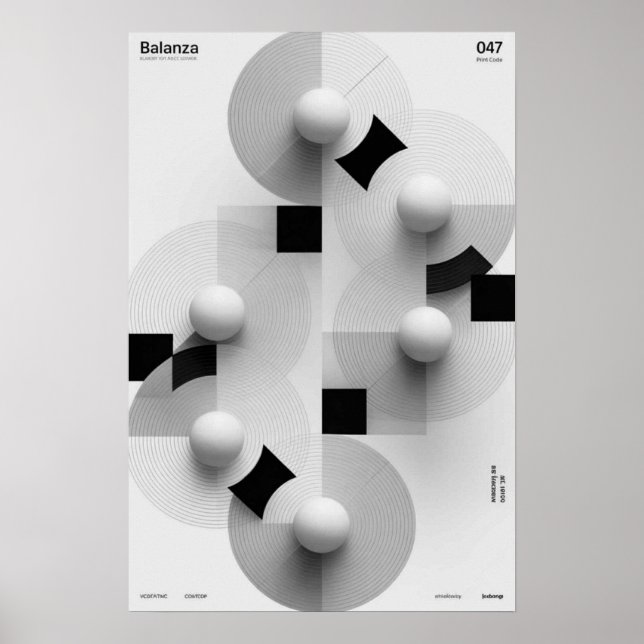 Poster Balanza: Série Geométrica (Frente)