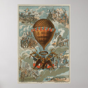 Pôster Balão da coroação de Napoleon
