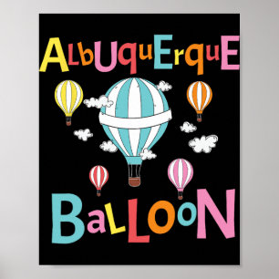 Poster Balão de Albuquerque Novo México Balão de Ar Quent