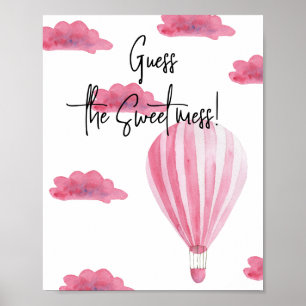 Poster Balão de ar quente - Adivinhe a bagunça doce
