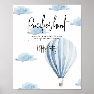 Poster Balão de ar quente - Chaveiro de caça ao chupeta b