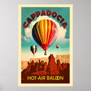 Poster Balão de Ar Quente da Capadócia Turquia Ásia Mundo