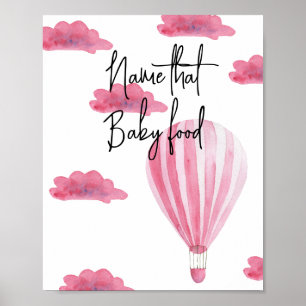 Poster Balão de ar quente - Dê nome a esse alimento para