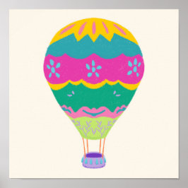 Poster "Balão de Ar Quente" do Conjunto de "Sonho a Voar"