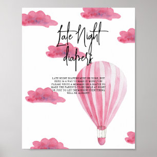 Poster Balão de ar quente - Fraldas de noite