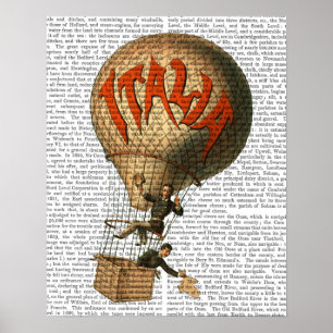 Poster Balão de ar quente Italia
