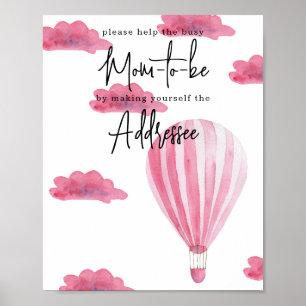 Poster Balão de ar quente - Mãe para ser a destinatária