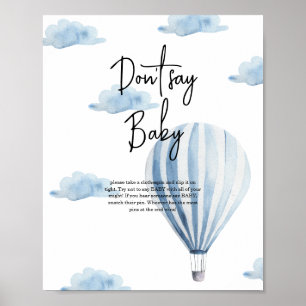 Poster Balão de ar quente - Não diga bebê