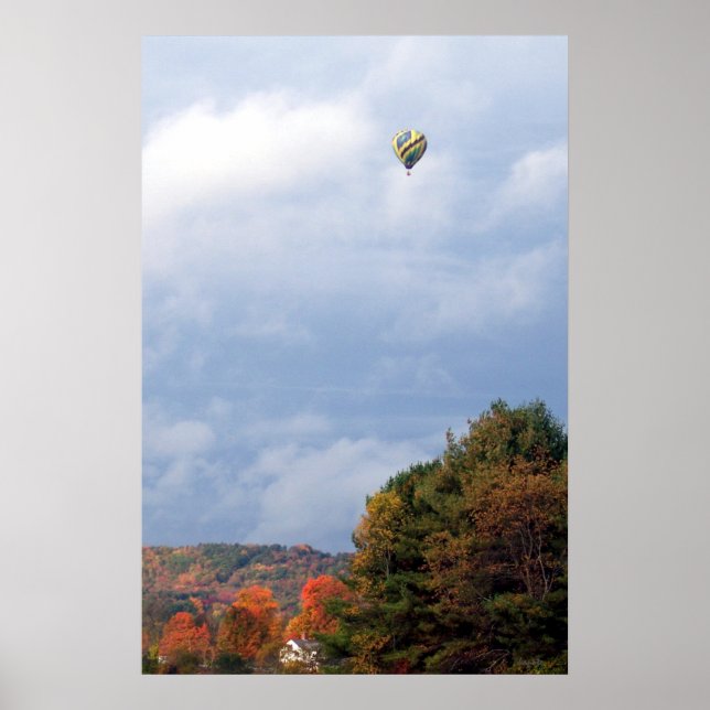 Poster Balão de ar quente no céu (Frente)