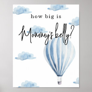 Poster Balão de ar quente - Quão grande está a barriga da